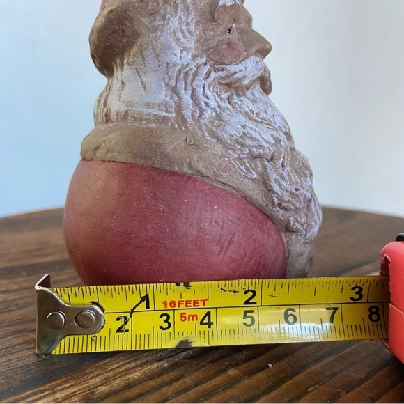 Vintage Santa Ornament Christmas St Nick Flat Bottom Shelf Decor Made In Taiwan - Picture 7 of 8